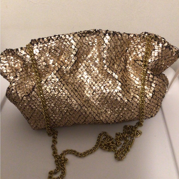 ANTHROPOLOGIE GOLD BAG NWT # wedding #;party - Picture 6 of 10
